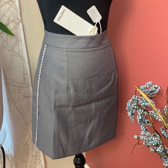 NEW - ChicYou Designer Brand- Rhinestone Mini Skirt - Picture 1 of 9